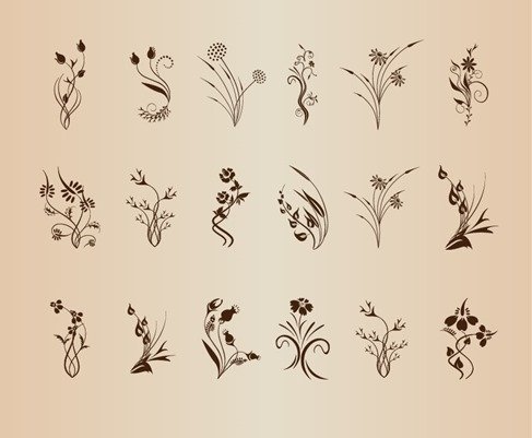 Set of Floral Design Element