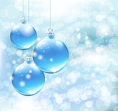 Blue Christmas Card Background