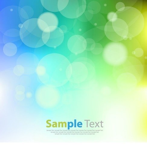 Abstract Design Blue Green Bokeh Background