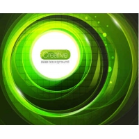 Green halo Abstract background