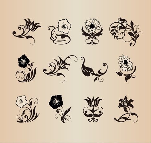 Floral Flower Vector Design Elements