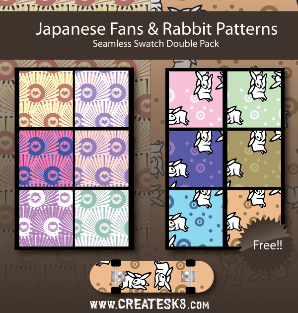 Japanese Seamless Patterns Swatches For Illustrator