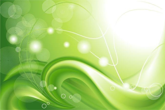 Abstract Green Curves Background