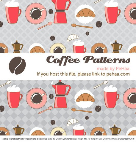 Morning Coffee Free Illustrator Patterns