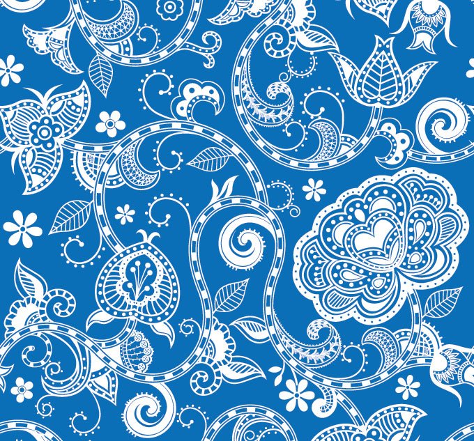 Blue Floral Background - pafpic