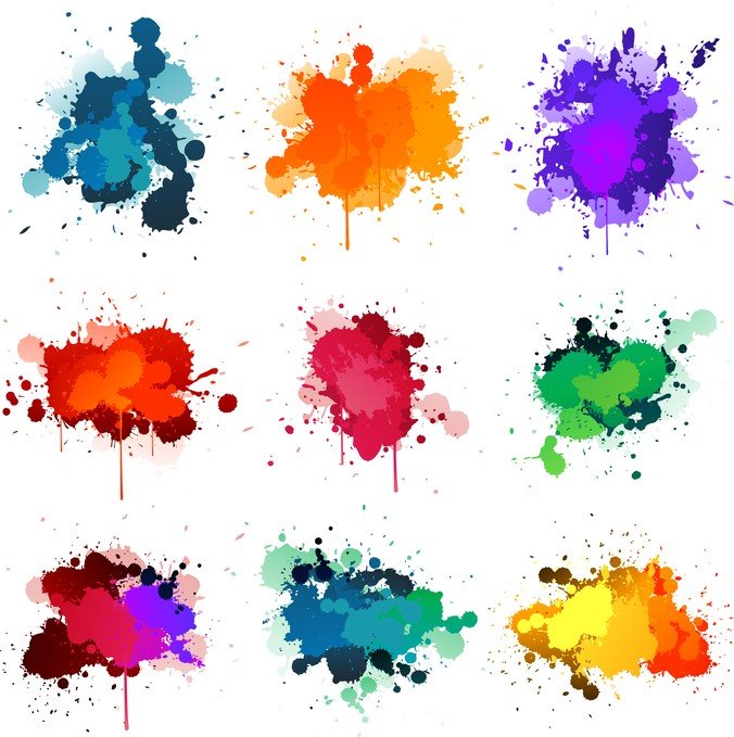 Colorful Ink Splashes