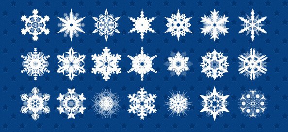 Snowflakes PSD Set