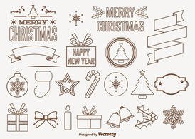 Decorative Christmas Vector Ornaments