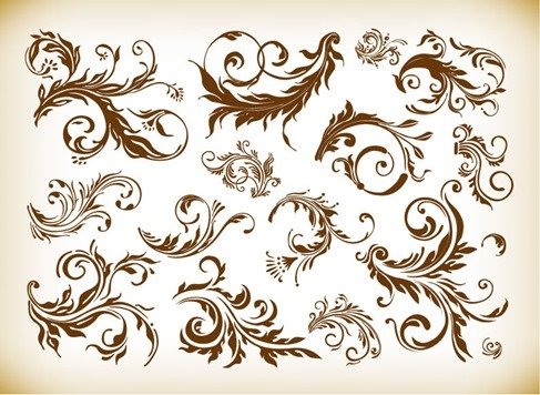 Vintage Design Element Vector Graphics Set