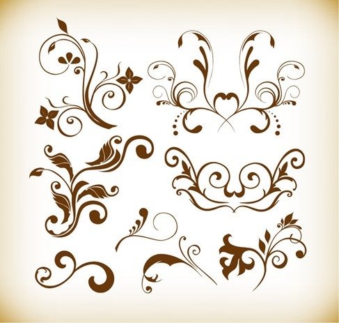 Floral Element Vector Graphics Collection