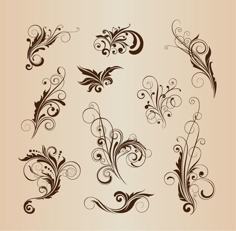 Vector Set of Pattern Design Elements