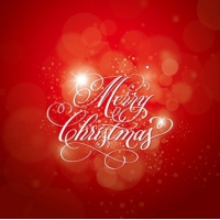 Christmas Calligraphy Red Background