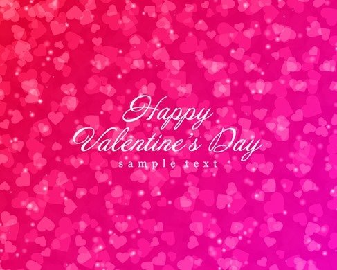 Shiny Hearts Bokeh Light Valentine’s Day Background
