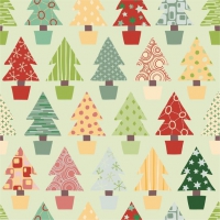 Abstract Christmas Tree Seamless Background