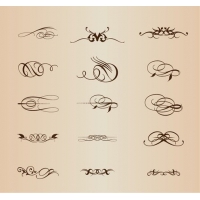 Vector Vintage Calligraphic Design Elements