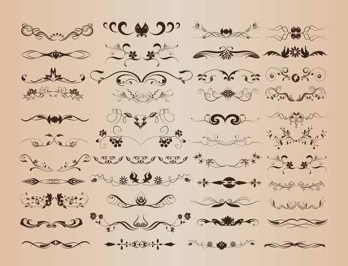 Vector Set For Ornate And Decoration Elements