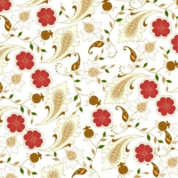 Floral Seamless Background in Retro Colors