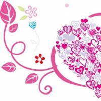 Beautiful Heart with Floral Ornament