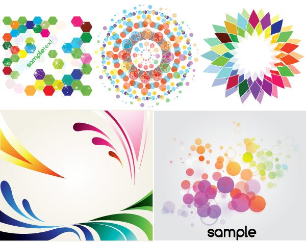 Colorful Backgrounds Decorative Elements Free
