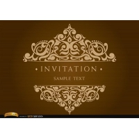 Invitation Card with Decorated Text