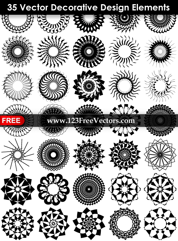 35 Vector Decorative Design Elements