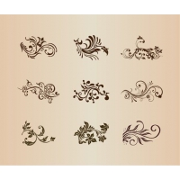 Collection of Vector Design Floral Ornament Elements