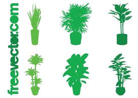 Potted Plant Silhouettes Set