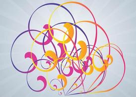 Colorful Swirls Vector Art