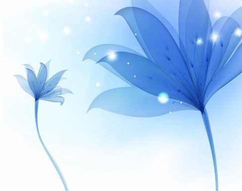 Abstract Blue Flower Background