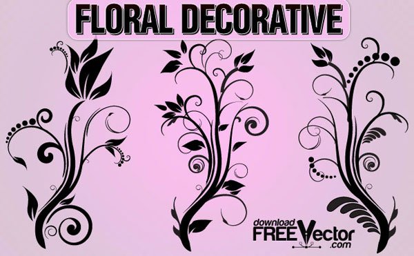 Free Floral Decorative Ornaments