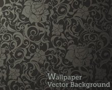 Seamless Wallpaper Pattern Black