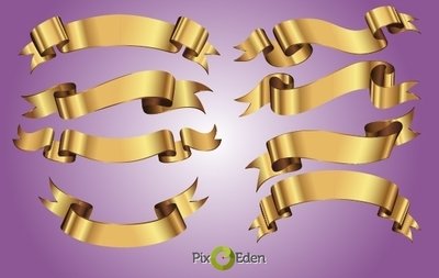Decorative Golden Ribbon Pack