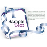 Decorative Ribbon Design Template Vector 5 Text