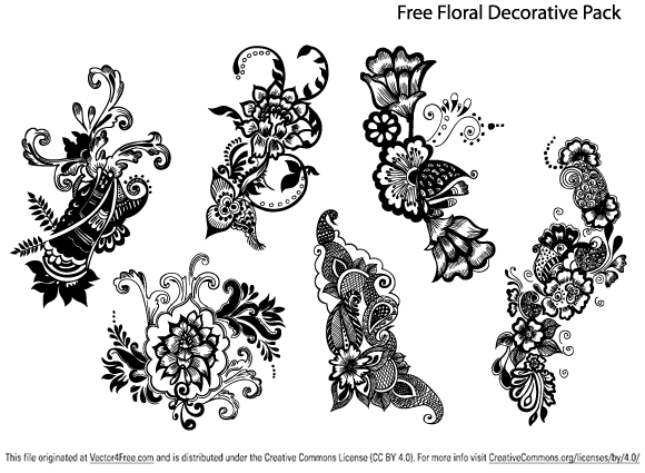 Free Floral Decorative Pack