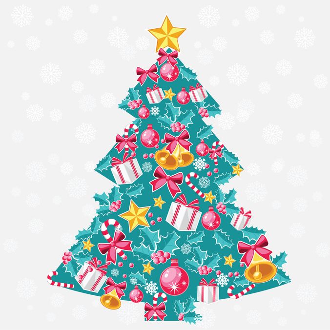 Abstract Christmas Tree Vector Art