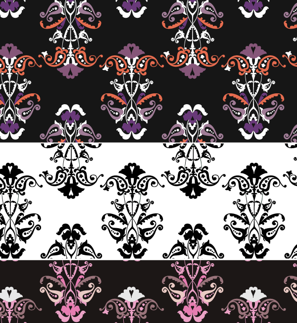 Decorative Floral Free Photoshop and Illustrator Patterns