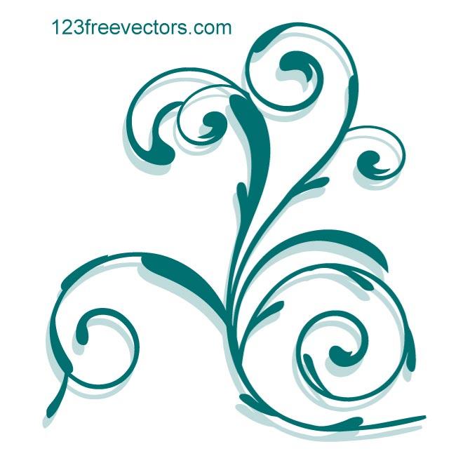 FLORAL ORNAMENT DESIGN ILLUSTRATION