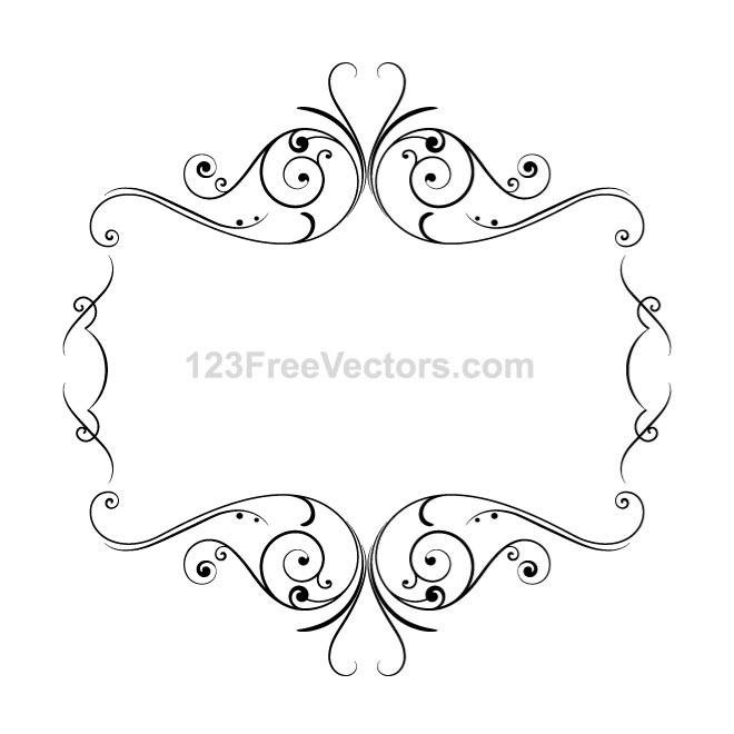 FRAME WITH ORNAMENTS VECTOR