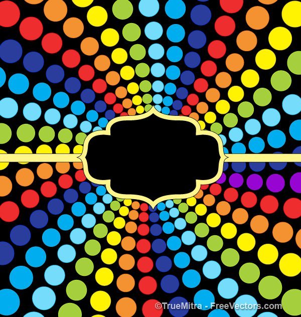 Rainbow Dots Background Banner