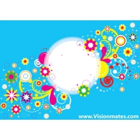 Abstract Flower Vector Banner
