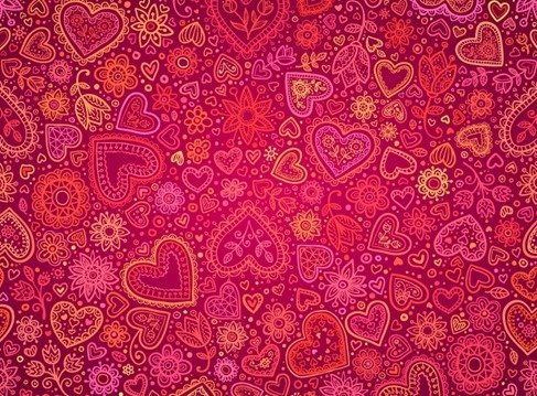 Red Heart Valentines Day Card Background