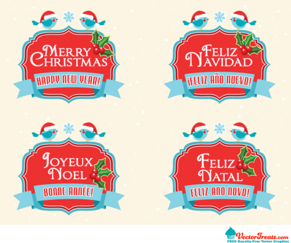 Free Royalty-Free Vectors to Say Merry Christmas