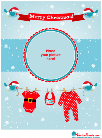 Free Royalty-Free Vectors To Show Off Your Little Santa Baby