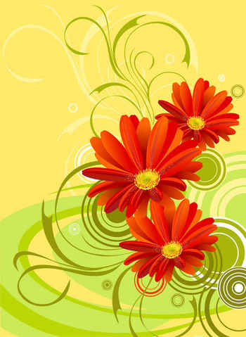 Free Red Vector Flowers