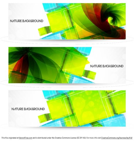 Abstract Nature Background Banner Vector Pack