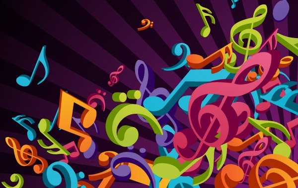 3D Colorful Music Vector Background 3d Abstract Art