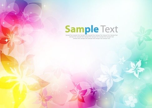 Colorfully Abstract Flower Design Background