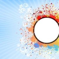 Colorful Banner Abstract Background Blank