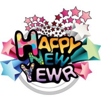 Abstract Happy New Year Banner with Stars Vector Art