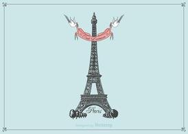 Free Hand Drawn Eiffel Tower